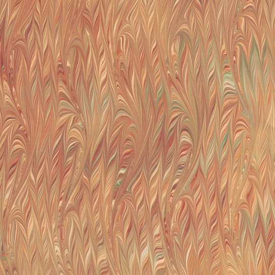 Hand Marbled Paper Flamed Pattern in Yellows ~ Berretti Marbled Arts